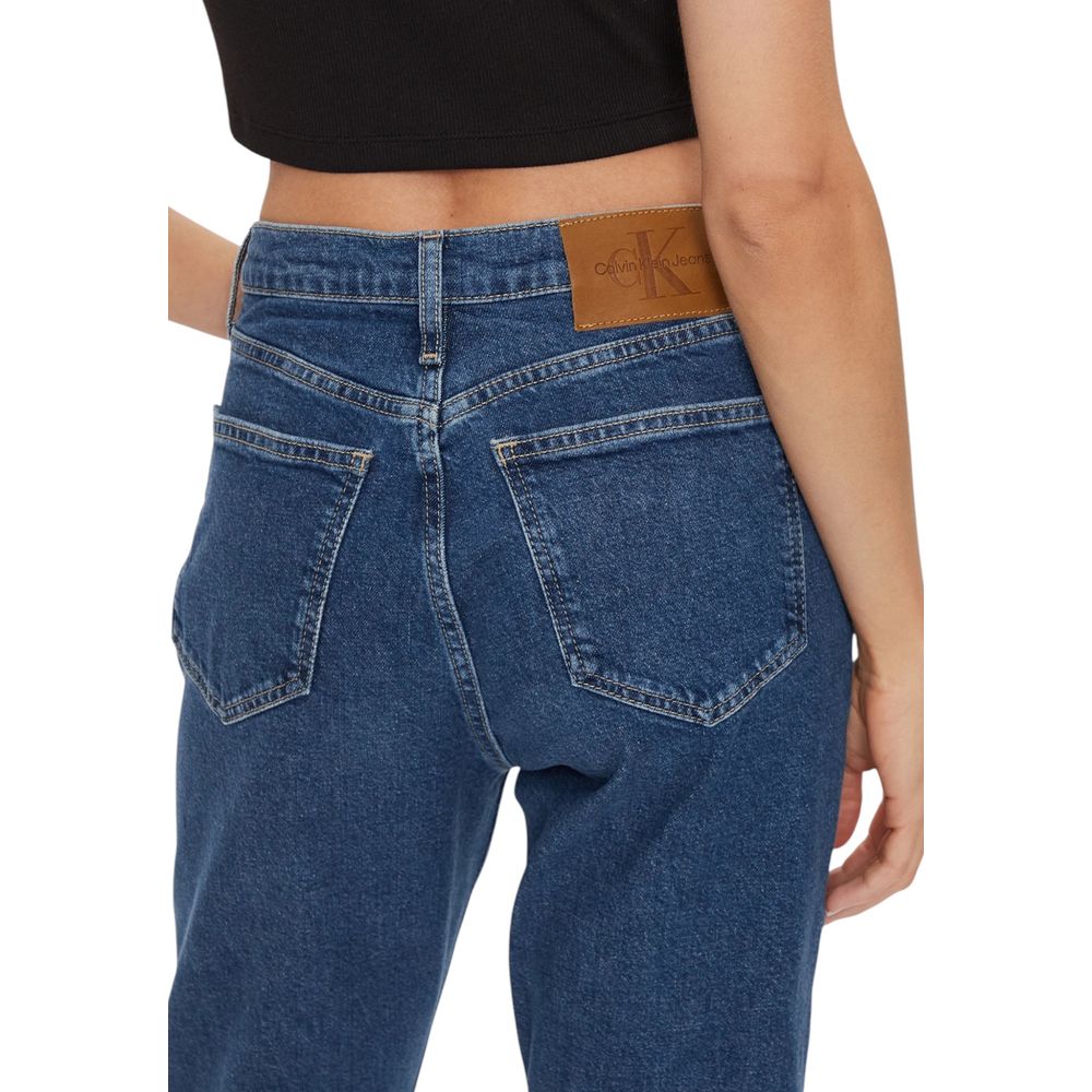 Blå bomulls slim fit jeans