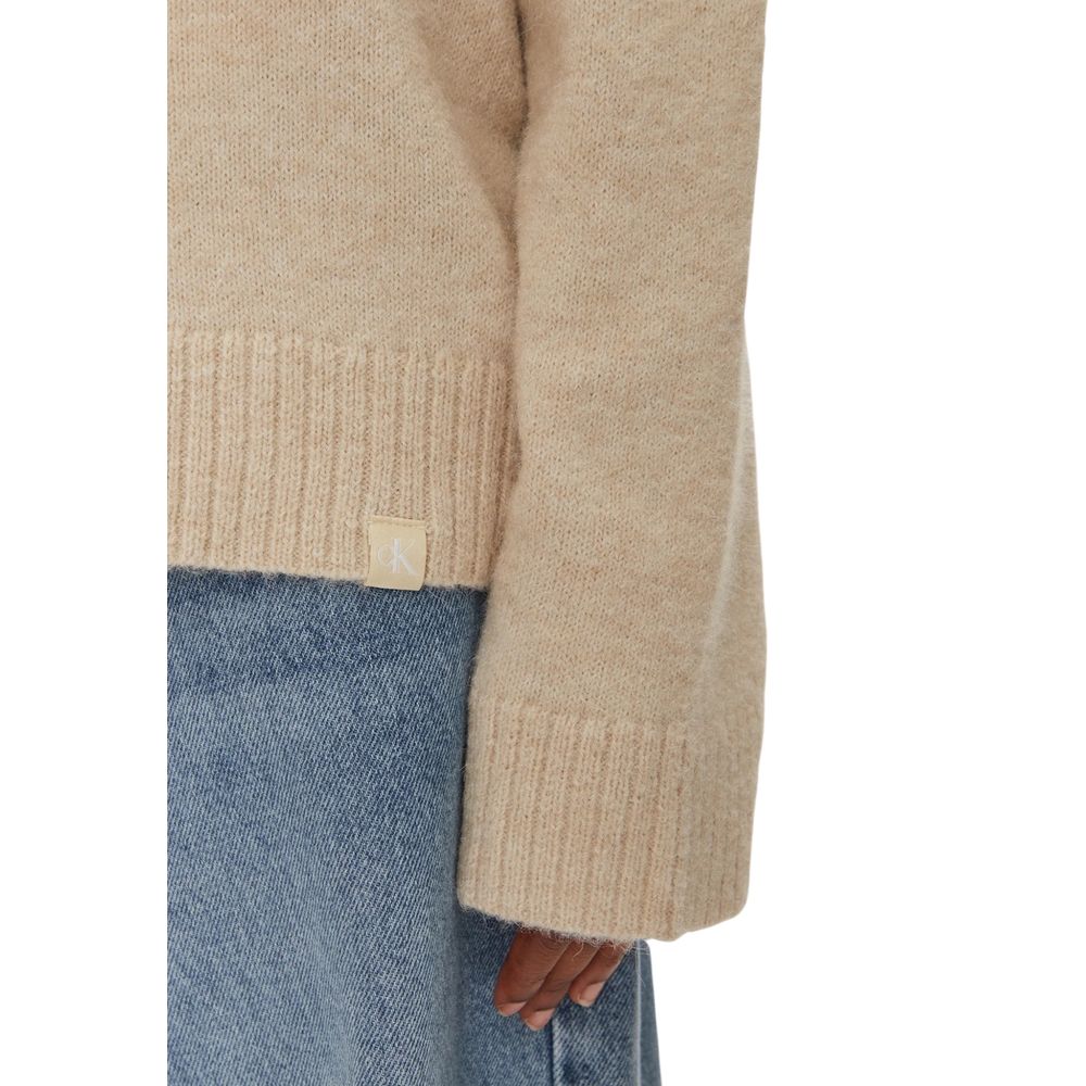 Beige polyestertröja
