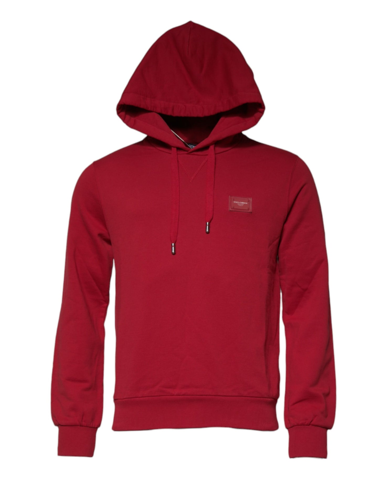 Dolce &amp; Gabbana Röd Bomullslogotyp Hoodie Tröja