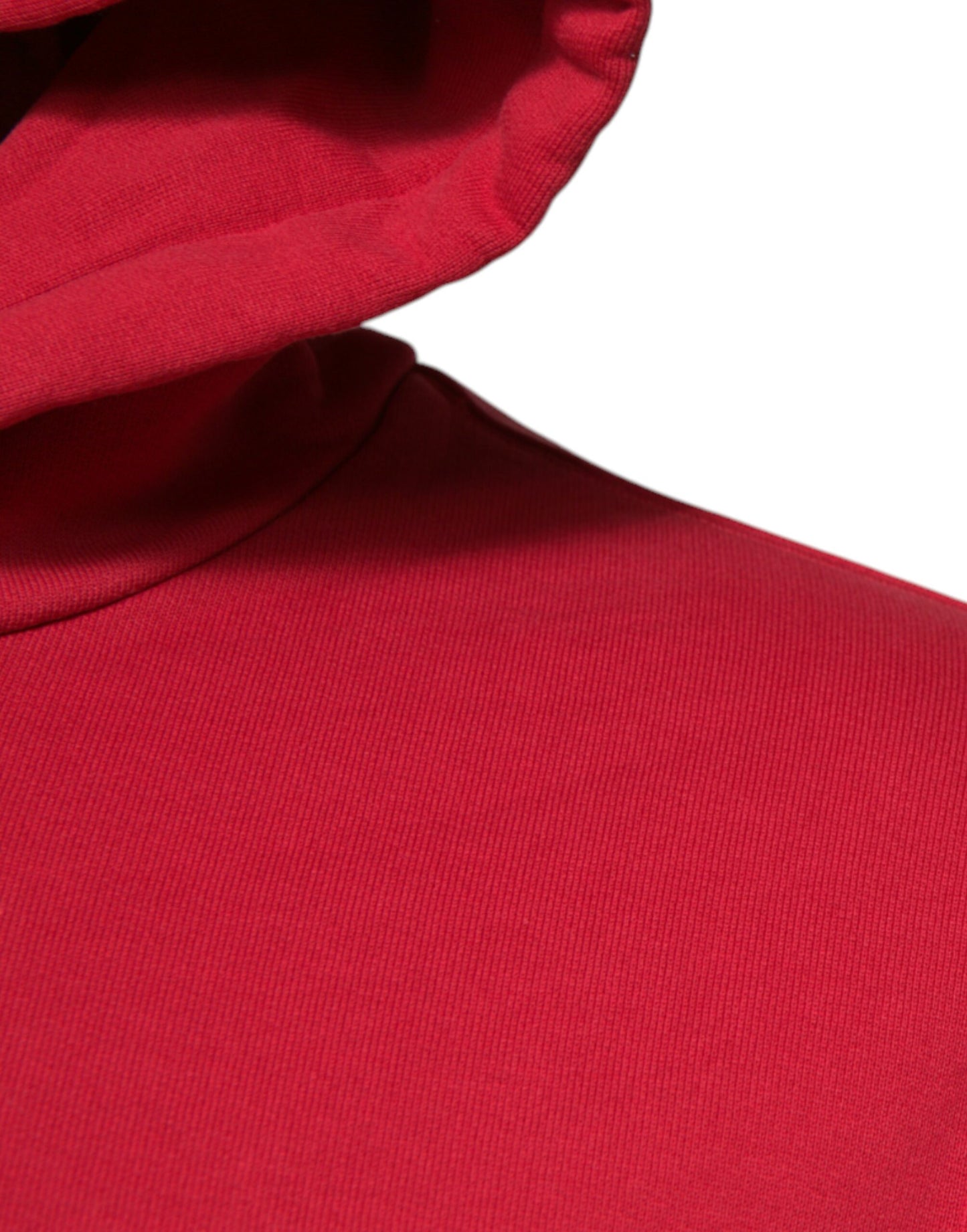 Dolce &amp; Gabbana Röd Bomullslogotyp Hoodie Tröja