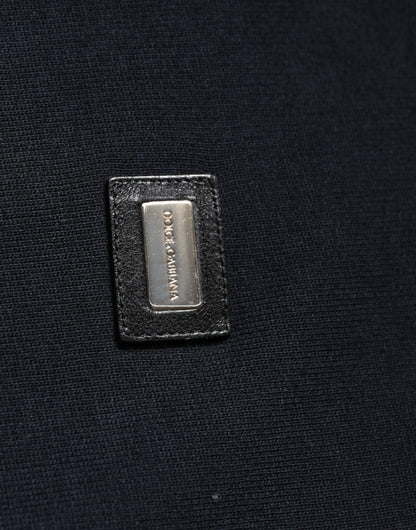Dolce &amp; Gabbana Blå Logotyp Hel Dragkedja Huvtröja