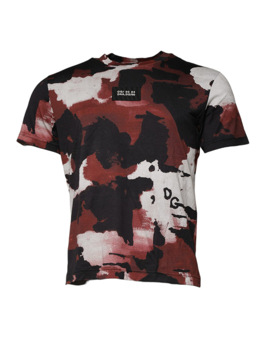 Dolce &amp; Gabbana Flerfarget Kamuflasje T-skjorte med rund hals