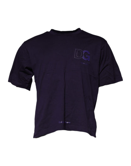 Dolce &amp; Gabbana Lilla DG Logo Bomulls-T-skjorte med rund hals