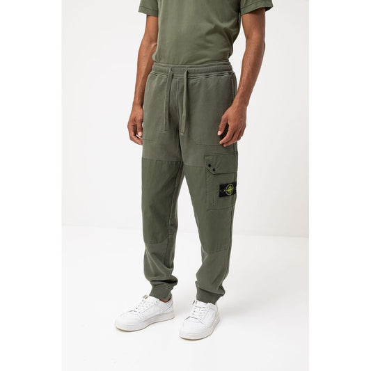 Stone Island gröna bomullsbyxor för män