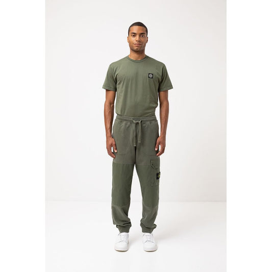Stone Island gröna bomullsbyxor för män