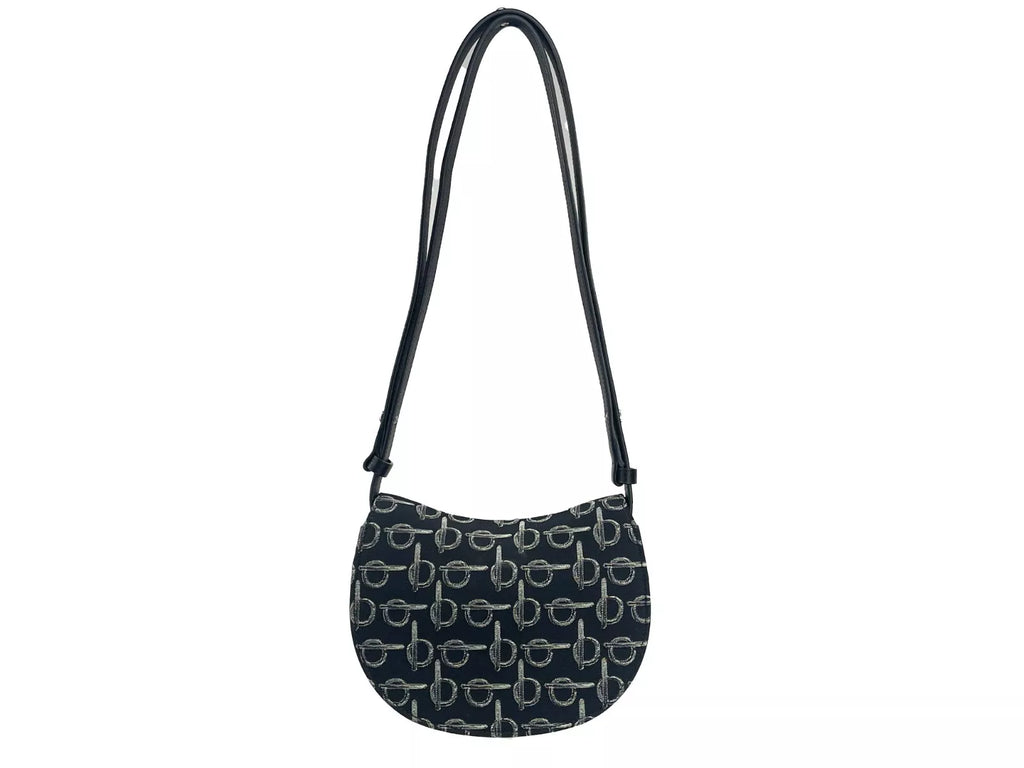 Mini gyngehest crossbody-veske svart
