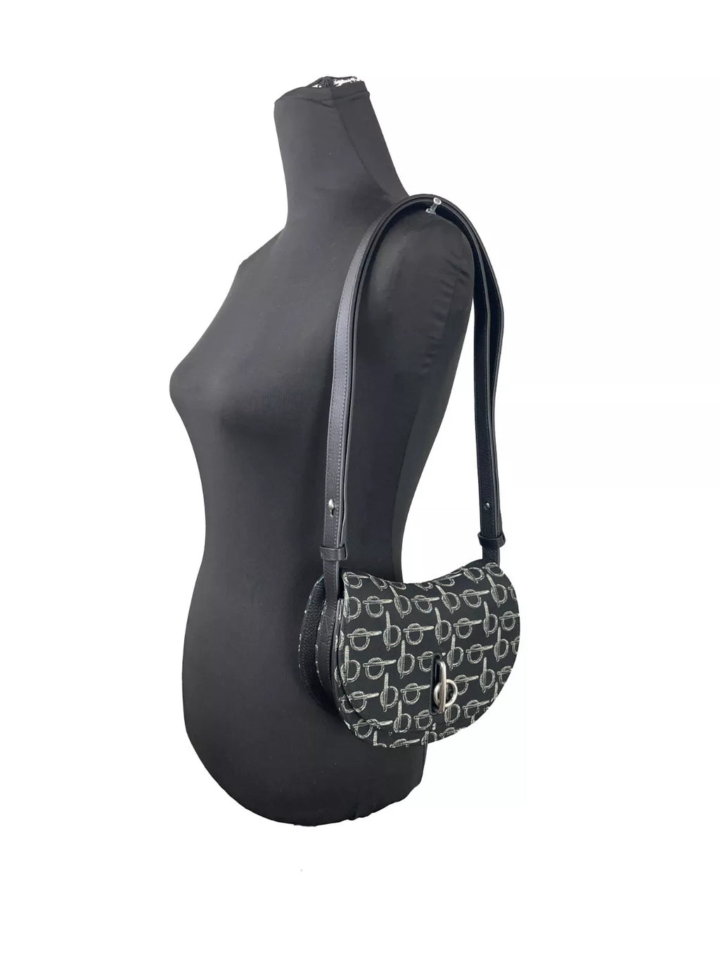 Mini gyngehest crossbody-veske svart