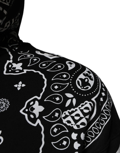 Dolce &amp; Gabbana Svart Bandana Hooded Herrtröja Tröja