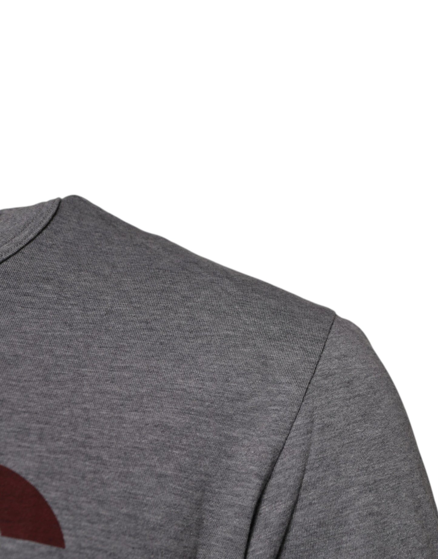 Dolce &amp; Gabbana Grå Logo Print Bomull Rund Hals Herre T-skjorte