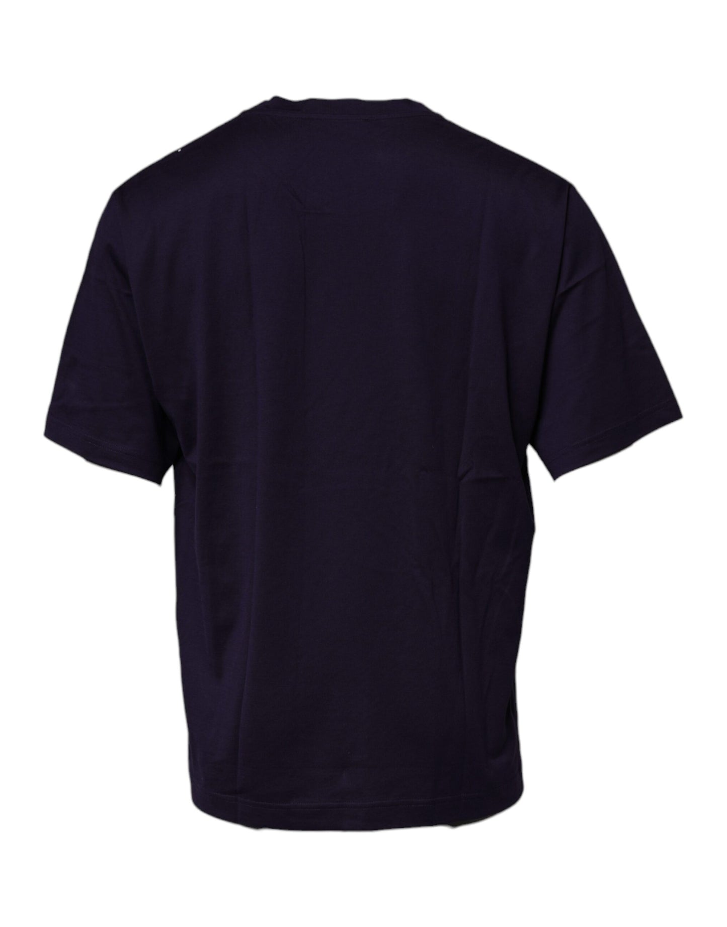 Dolce &amp; Gabbana Marineblå DG Logo Bomulls-T-skjorte med rund hals