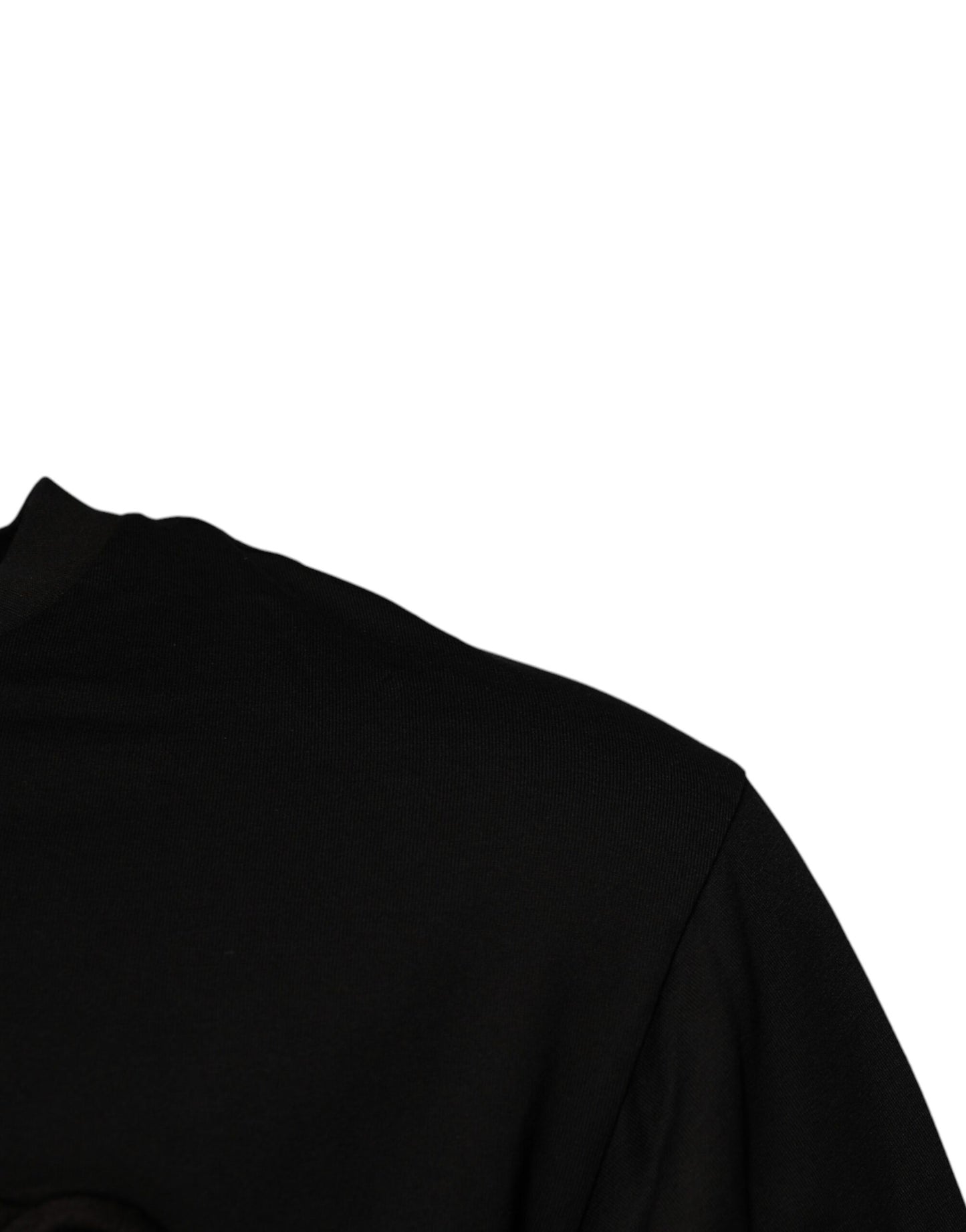 Dolce &amp; Gabbana svart DG-logo bomulls-T-skjorte med rund hals