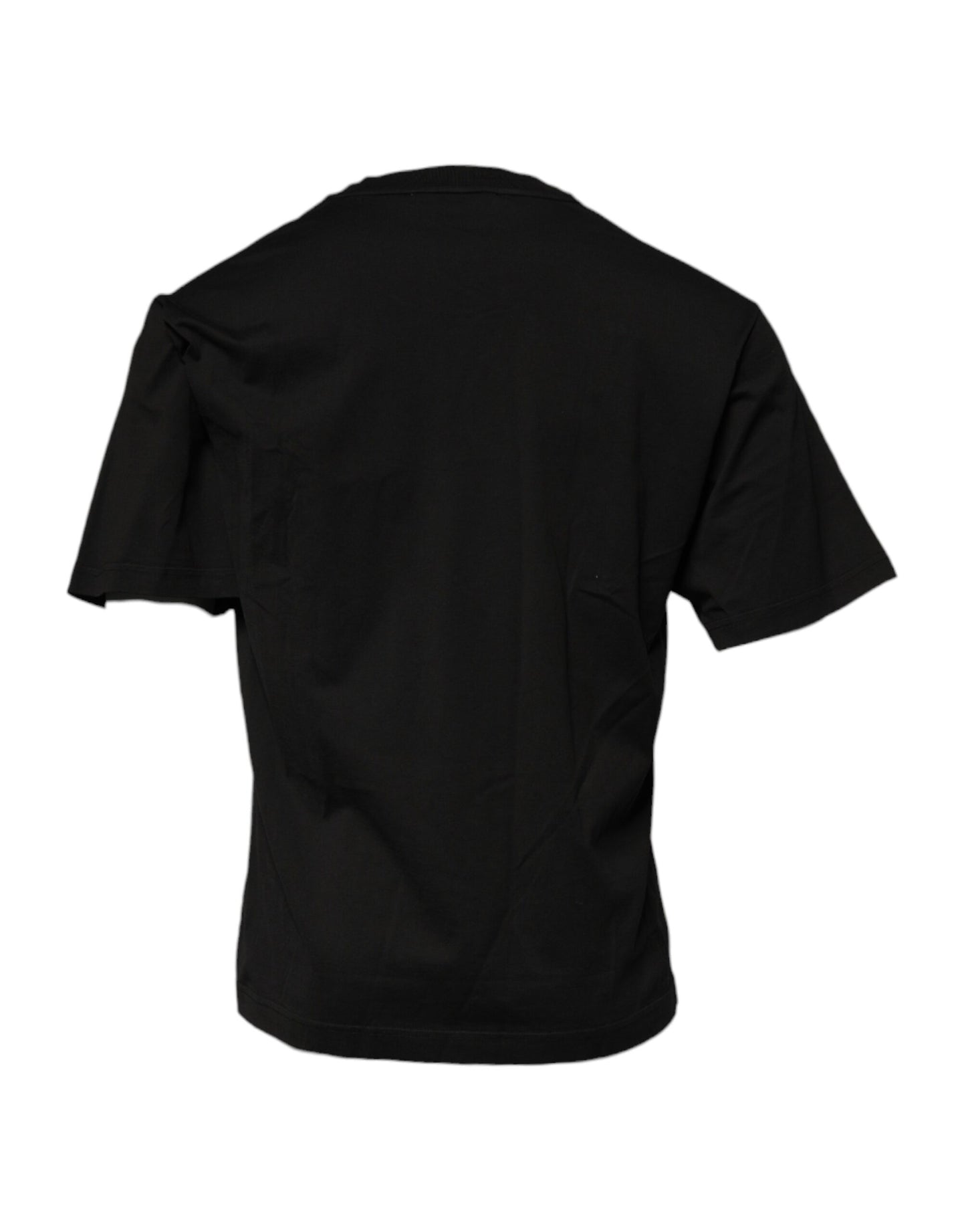 Dolce &amp; Gabbana svart DG-logo bomulls-T-skjorte med rund hals