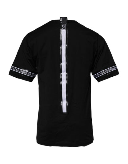 Dolce &amp; Gabbana Svart #DGMILLENNIALS Bomulls-T-skjorte med rund hals