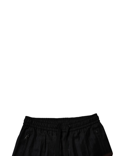 Dolce &amp; Gabbana svarta joggingbyxor i ull