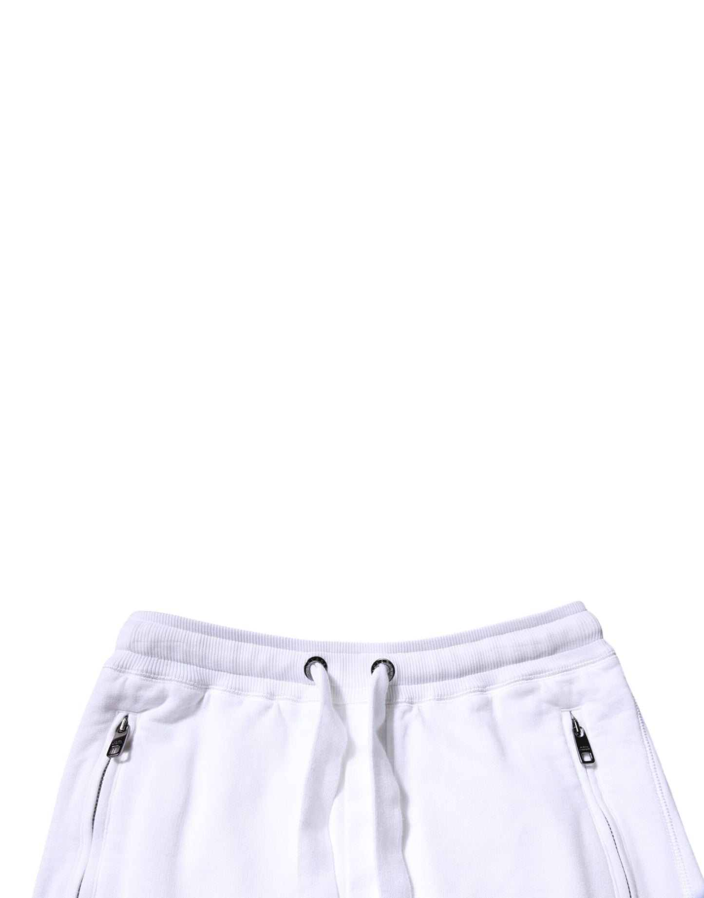 Dolce &amp; Gabbana hvite bomullsjoggebukser med logo