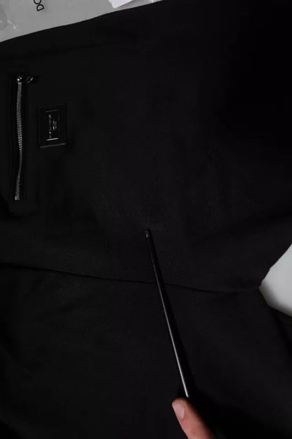 Dolce &amp; Gabbana svarta joggingbyxor i bomull