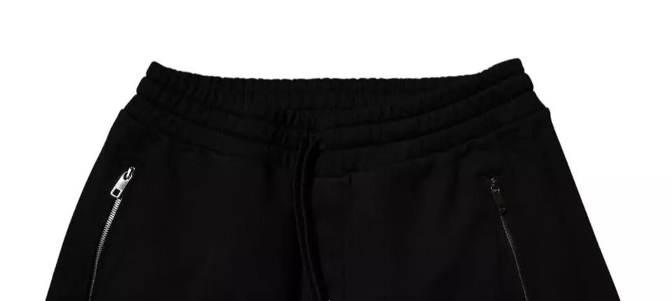 Dolce &amp; Gabbana svarta joggingbyxor i bomull