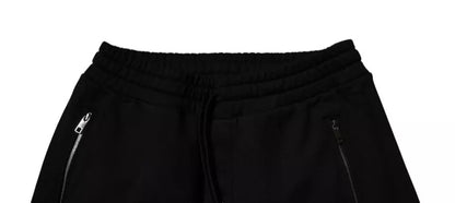 Dolce &amp; Gabbana svarta joggingbyxor i bomull