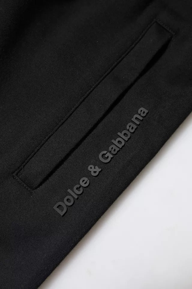 Dolce &amp; Gabbana svarta joggingbyxor i bomull