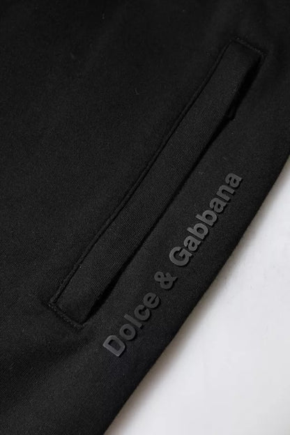 Dolce &amp; Gabbana svarta joggingbyxor i bomull