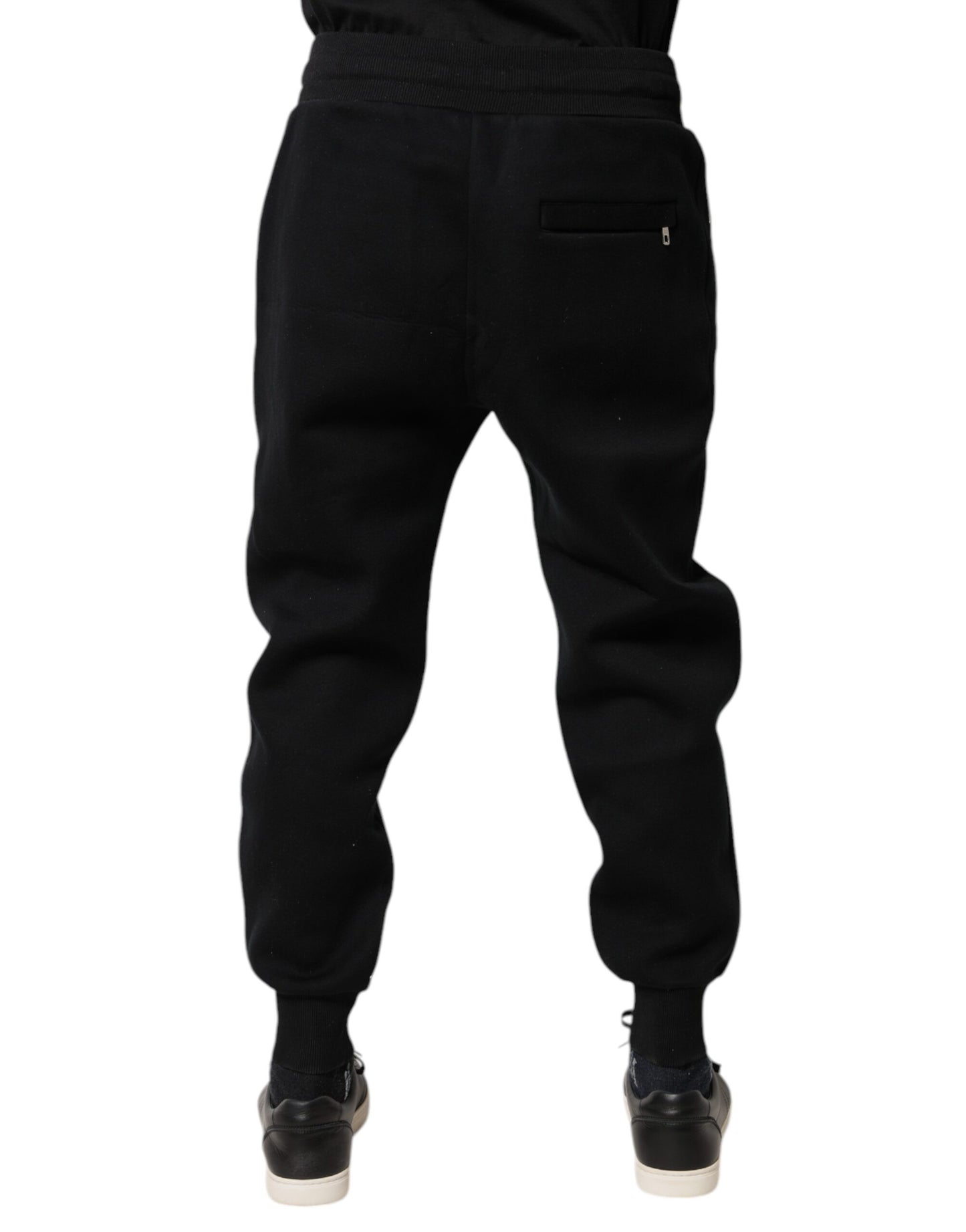 Dolce &amp; Gabbana Svarta Modal Jogger Joggingbyxor