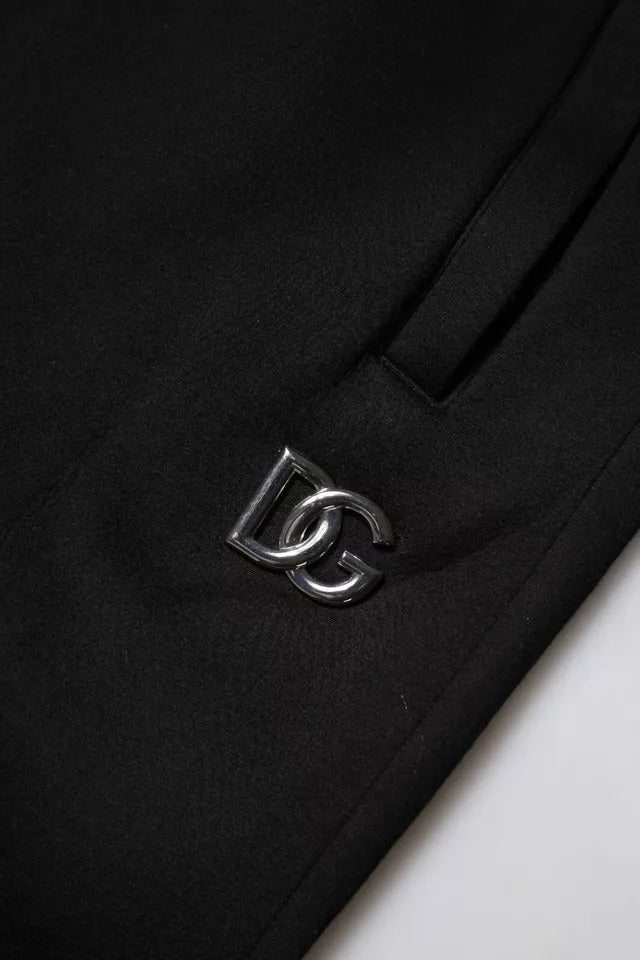 Dolce &amp; Gabbana Svarta Modal Jogger Joggingbyxor