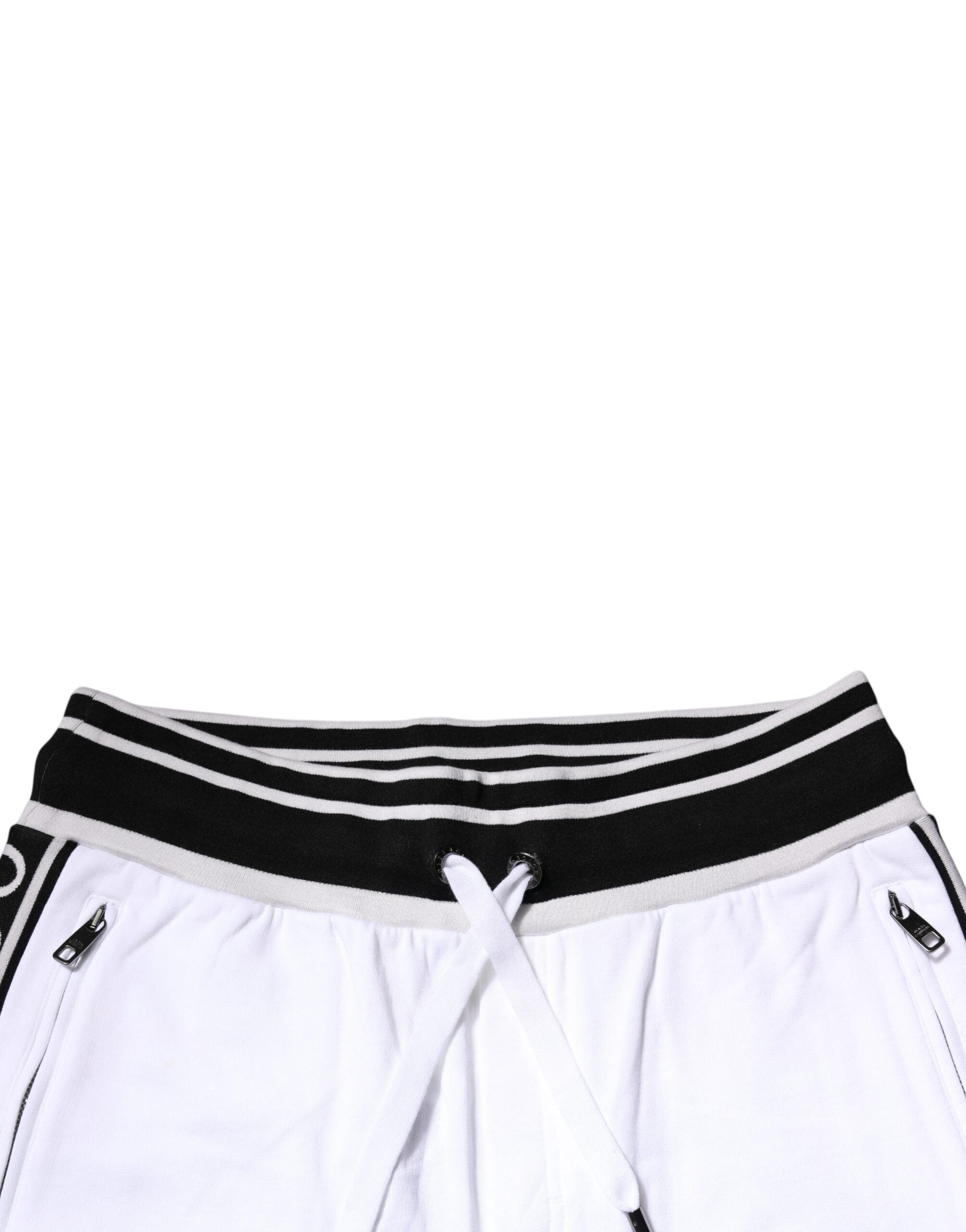 Vita randiga bomulls-DG King-bermudashorts