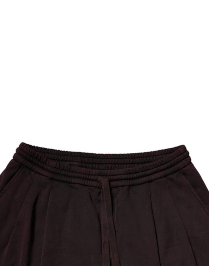 Dolce &amp; Gabbana Mörkviolett bomulls cargo joggingbyxor