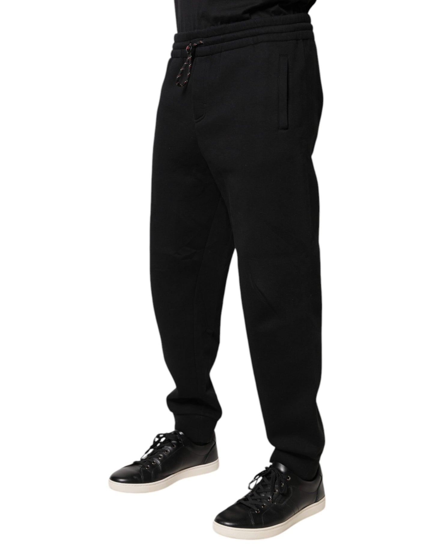 Dolce &amp; Gabbana Svarta Joggingbyxor i Bomull med Logotypmärke