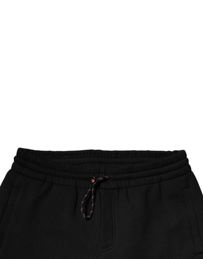 Dolce &amp; Gabbana Svarta Joggingbyxor i Bomull med Logotypmärke