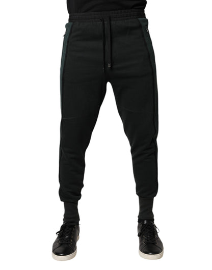 Dolce &amp; Gabbana svarta joggingbyxor i bomullsblandning