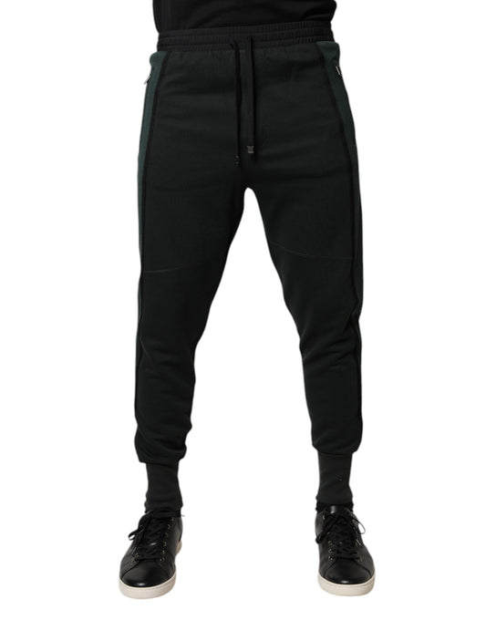 Dolce &amp; Gabbana svarta joggingbyxor i bomullsblandning