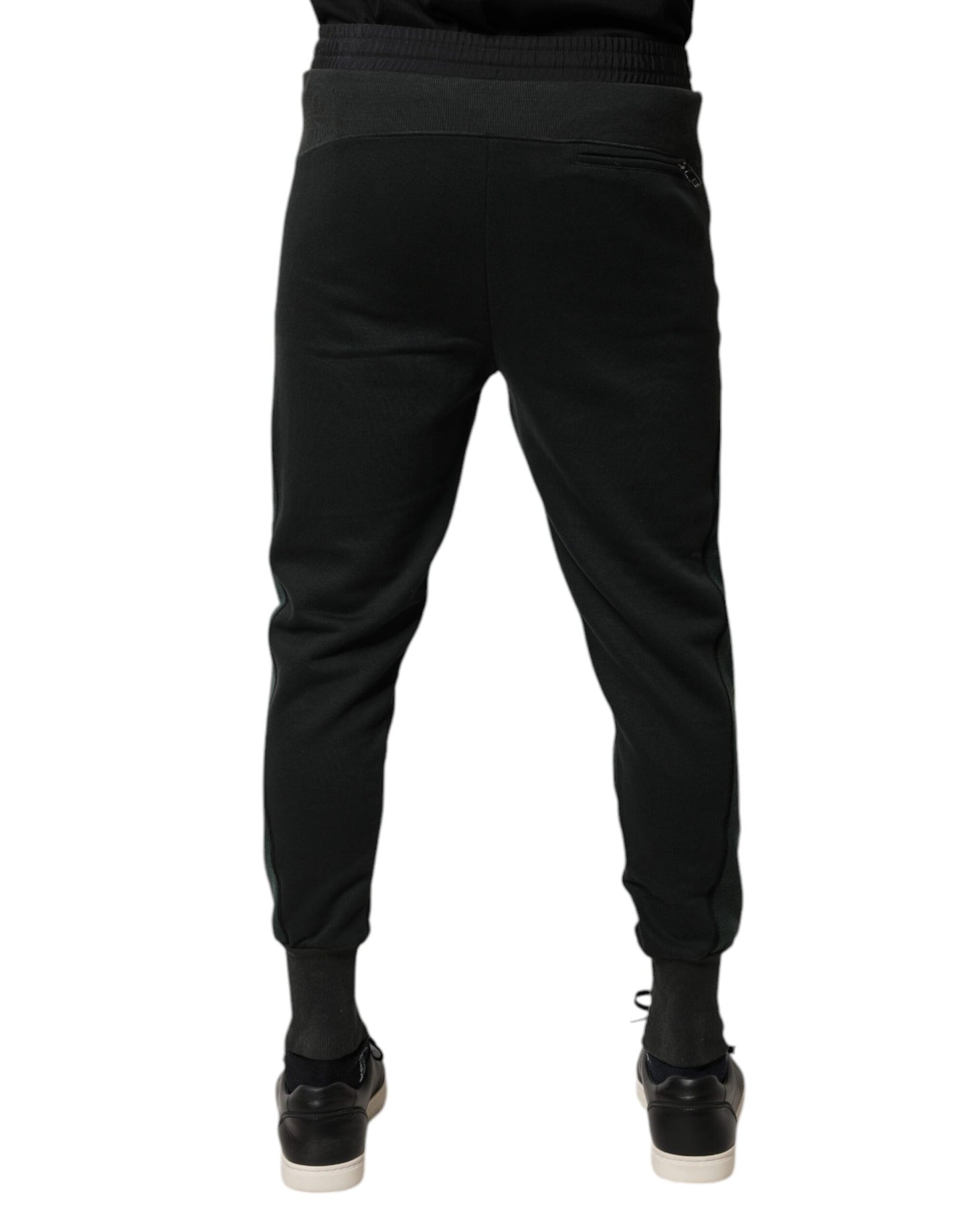 Dolce &amp; Gabbana svarta joggingbyxor i bomullsblandning