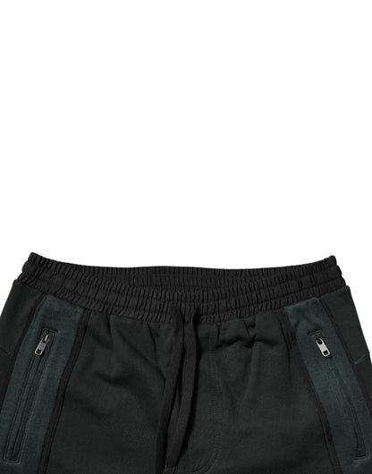 Dolce &amp; Gabbana svarta joggingbyxor i bomullsblandning