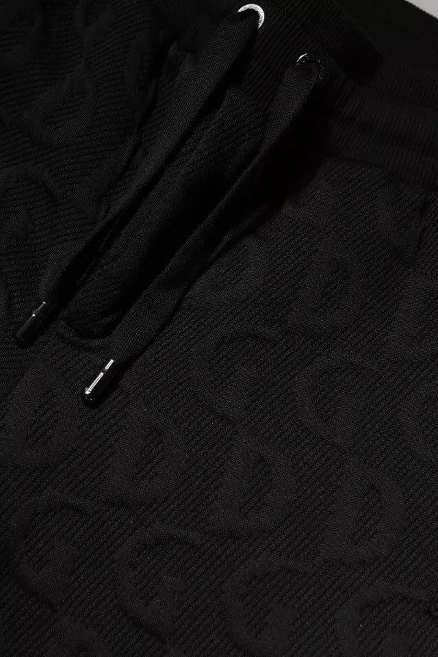 Dolce &amp; Gabbana Svarta Joggerbyxor med Logotyp och Monogram