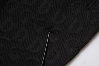 Dolce &amp; Gabbana Svarta Joggerbyxor med Logotyp och Monogram