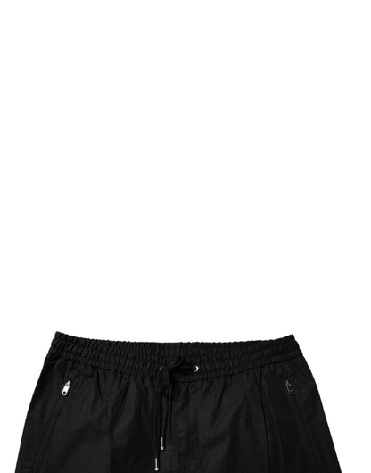 Dolce &amp; Gabbana Svarta Bomull Herr Jogger Träningsbyxor Byxor