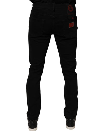Dolce &amp; Gabbana Svarta Skinny Jeans i Bomull för Herrar