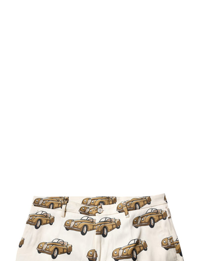 Dolce &amp; Gabbana Off White Cars Bomull Skinny Herrjeans