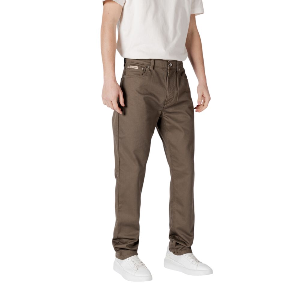 Calvin Klein Jeans Gröna Bomullsbyxor
