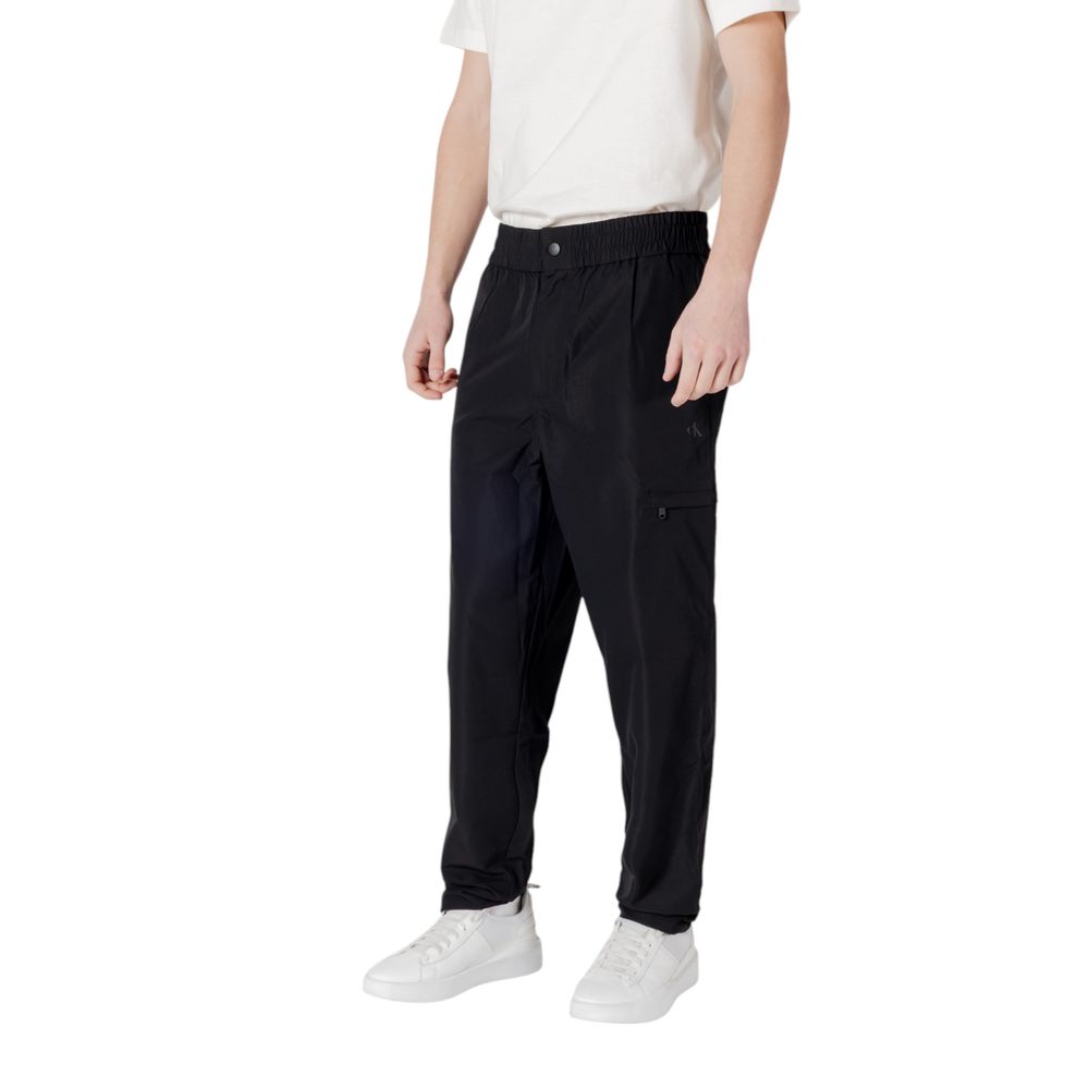 Calvin Klein Jeans Svarta Polyesterbyxor