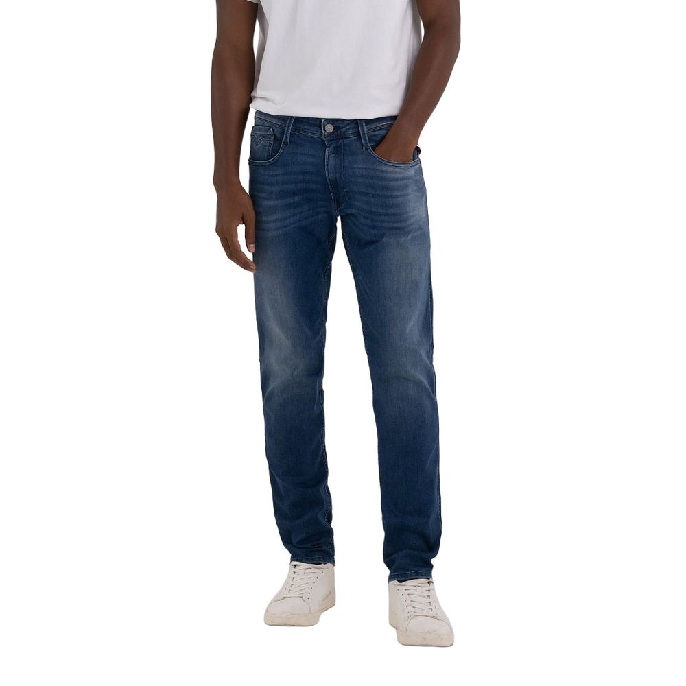 Replay Blå Bomullsjeans &amp; Byxor
