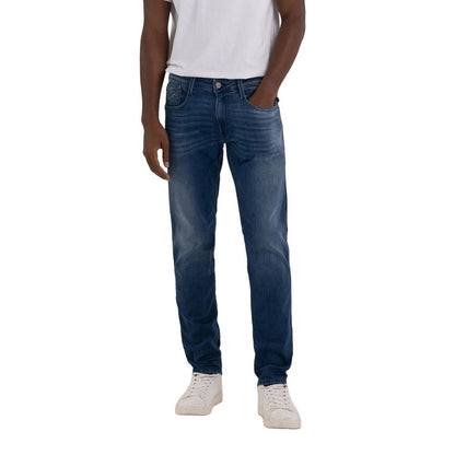 Replay Blå Bomullsjeans &amp; Byxor