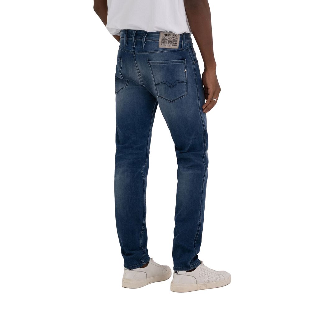 Replay Blå Bomullsjeans &amp; Byxor