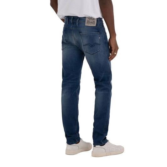 Replay Blå Bomullsjeans &amp; Byxor