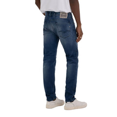 Replay Blue Cotton Straight-Leg Jeans
