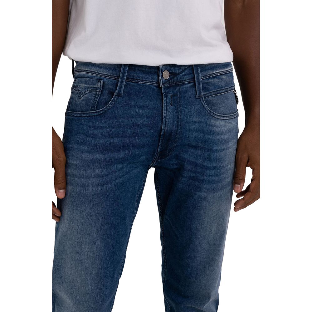 Replay Blå Bomullsjeans &amp; Byxor
