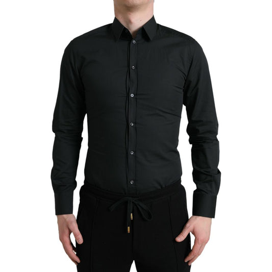 Dolce &amp; Gabbana svart bomullsskjorta