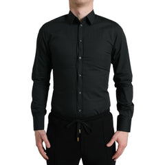 Dolce & Gabbana Black Cotton Dress Shirt