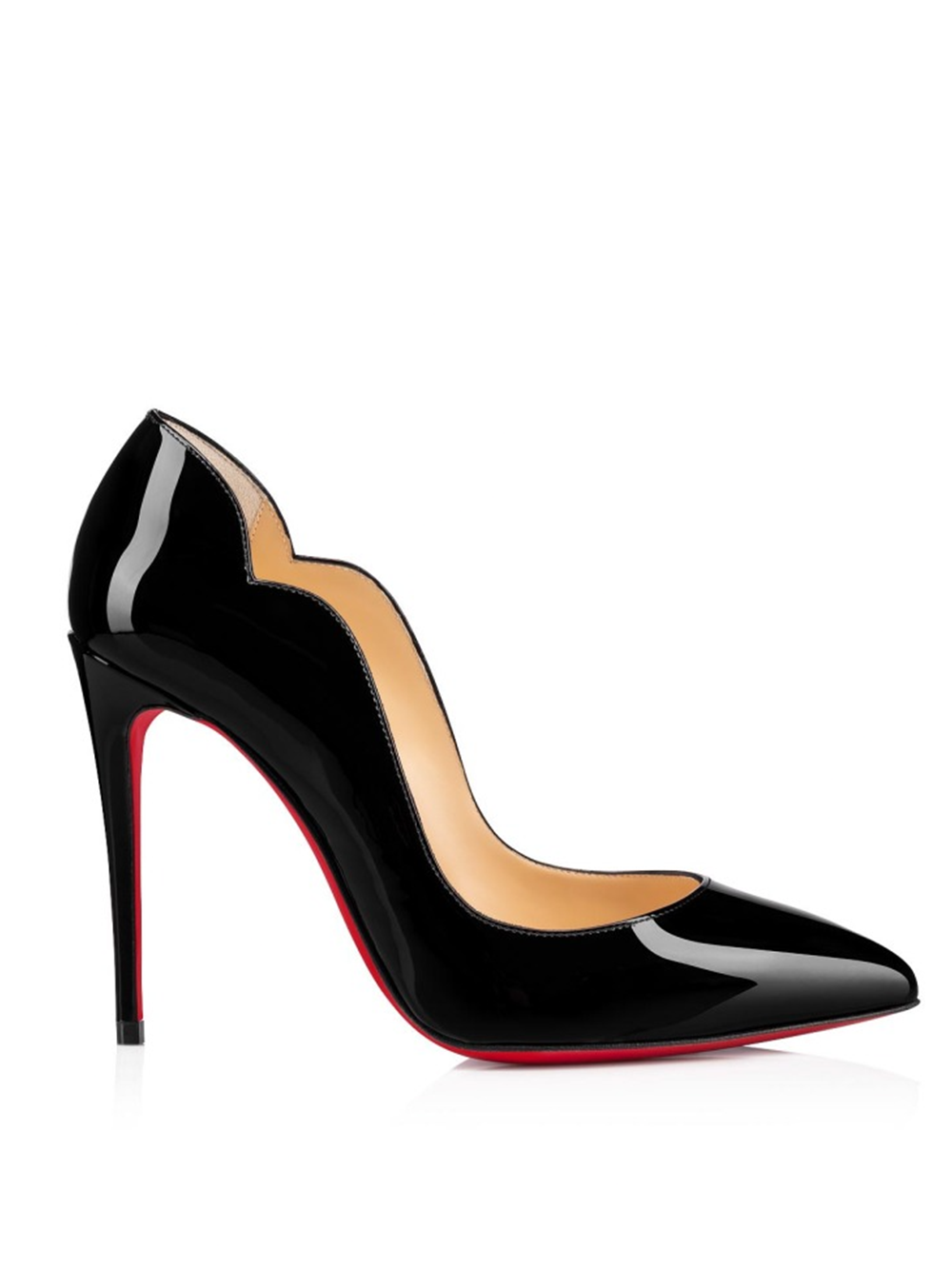 Svarta pumps i lackläder med heta tjejer 100